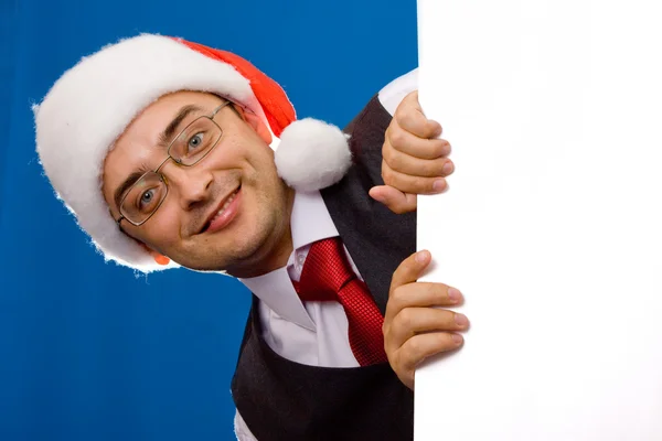 Homem de negócios no Natal e feriados de Ano Novo — Fotografia de Stock