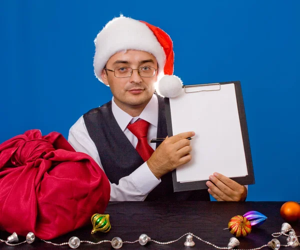 Zakenman in Kerstmis en Nieuwjaar holidays — Stockfoto