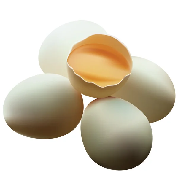 Huevo roto . — Vector de stock