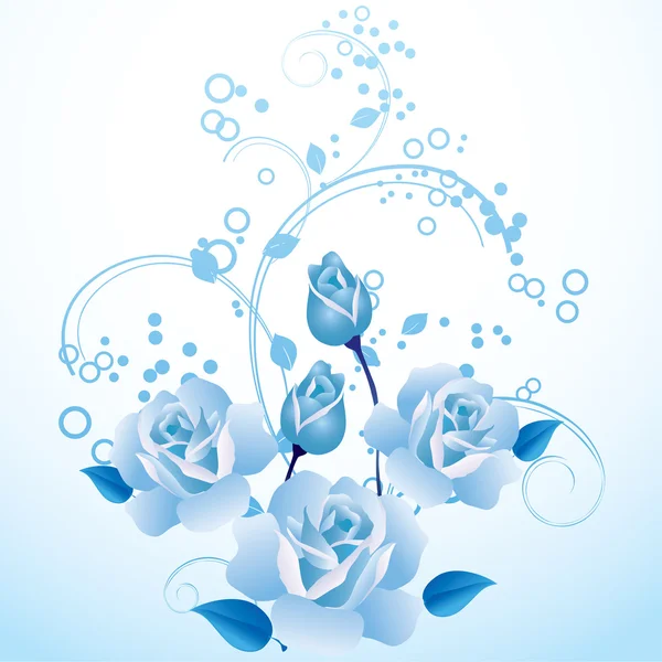 Blauwe rozen — Stockvector