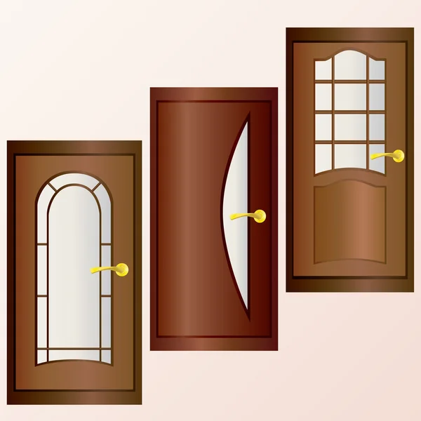 Three doors. — Wektor stockowy