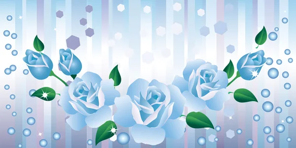 Blauwe rozen. — Stockvector