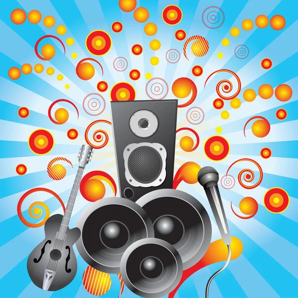 Abstract background with speakers, a gui — Stock Vector