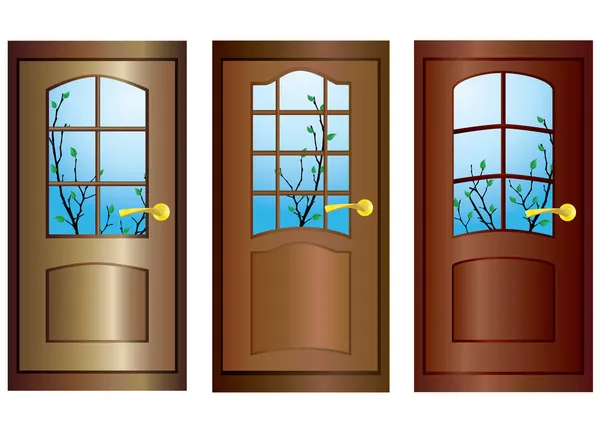 Trois portes . — Image vectorielle