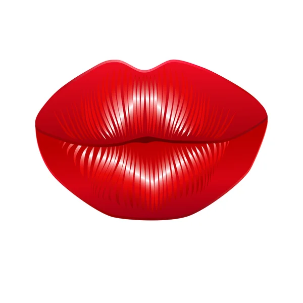 Rote Lippen. — Stockvektor