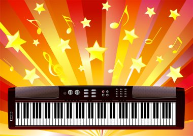 Electronic piano. clipart