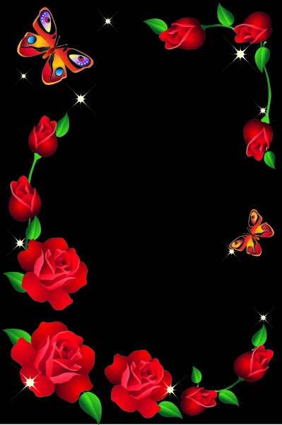 Cadre avec des roses . — Image vectorielle