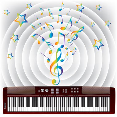 Electronic piano. clipart