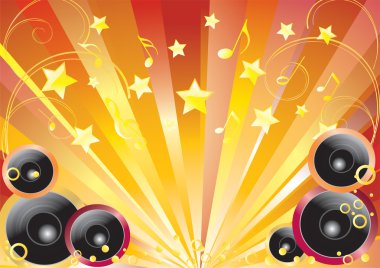 Abstract background with speakers. clipart