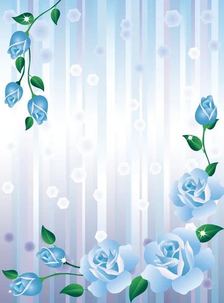 Fond avec des roses . — Image vectorielle