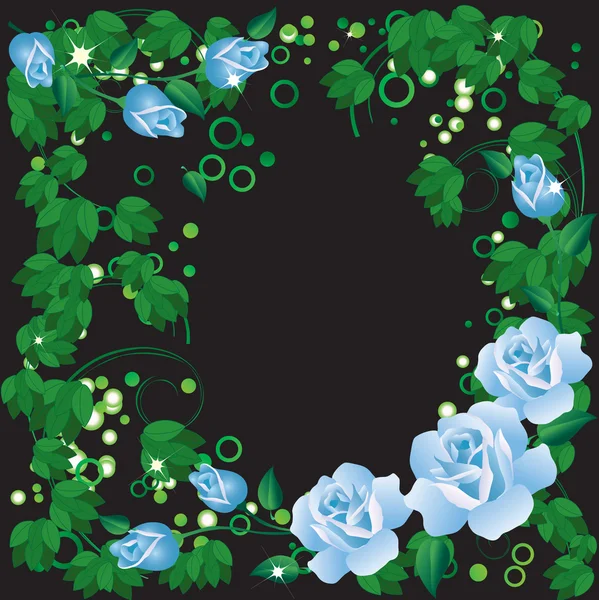 Frame with roses. — Stock Vector