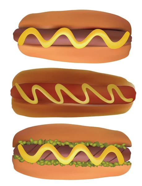 Hotdogs. — Stock Vector