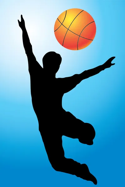 stock vector The man with the ball.