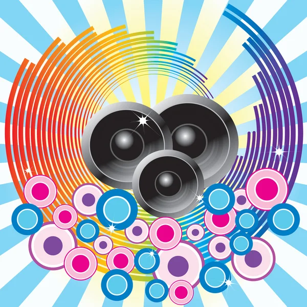 Abstract background with speakers. — Stock Vector