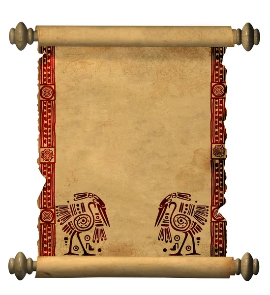3d scroll of old parchment — Stock Photo, Image