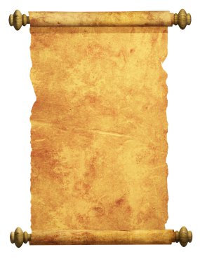 3d scroll of old parchment clipart