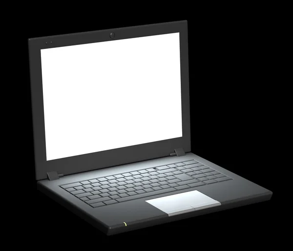 Laptop med den lysende skærm - Stock-foto