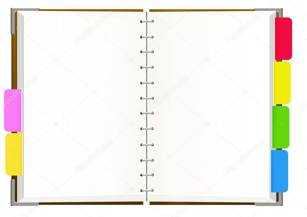 Notebook with empty pages