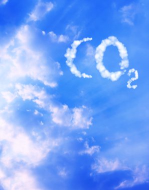 Symbol CO2 from clouds clipart