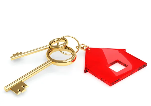Two 3d gold key — Stock Photo, Image