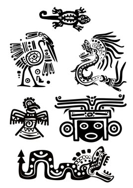 American Indian national patterns clipart