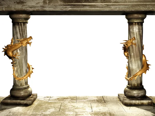 Säulen und Drachen — Stockfoto