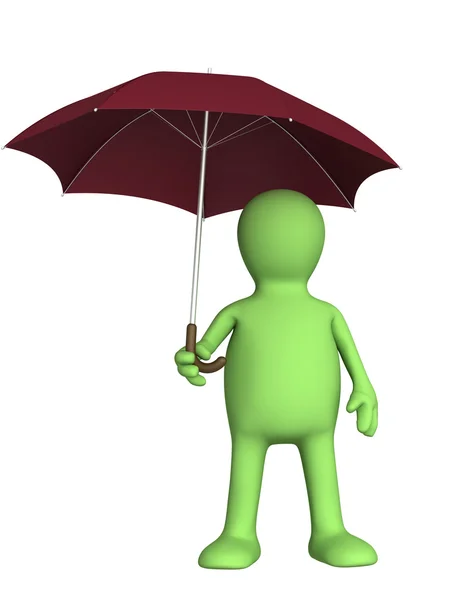 Şemsiye ile kukla — Stok fotoğraf