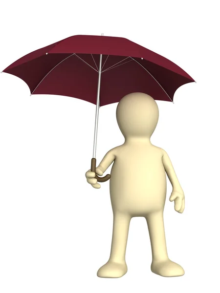Burattino con ombrello — Foto Stock