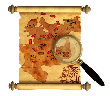 Pirate map clipart