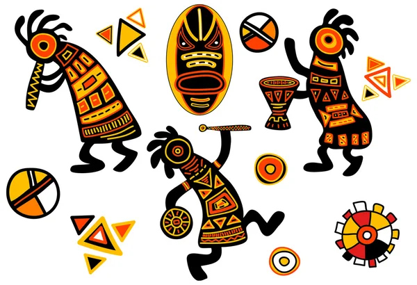 Vector african traditional patterns — Stock Vector
