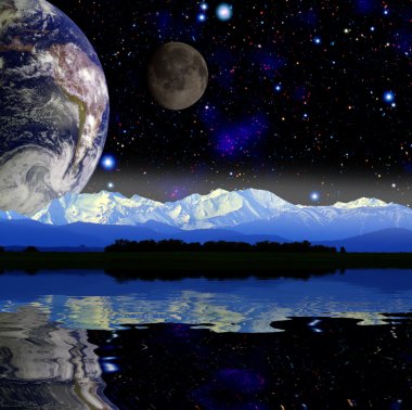 View of the Earth clipart