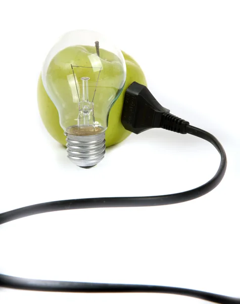 Stock image Electrical apple with electrical cord