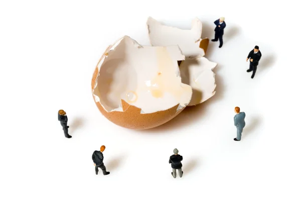 Business team with a egg — Stock Photo, Image