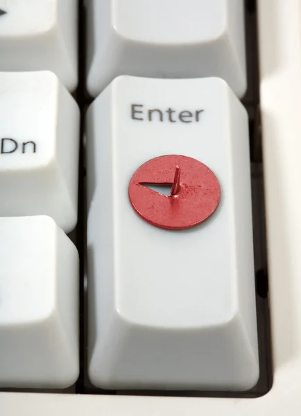 Dibujo pin y teclado — Foto de Stock