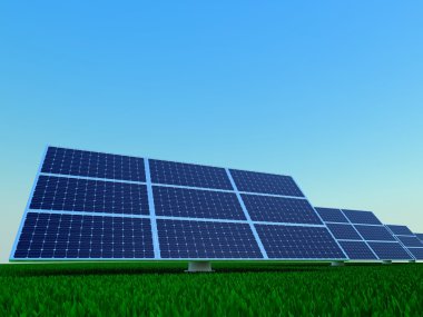 Solar power plant clipart