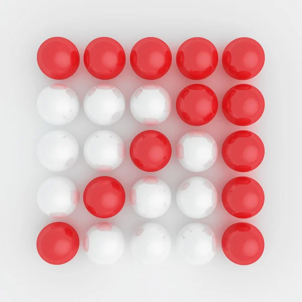 Koncepció labdák alkotó egy nyíl — Stock Fotó