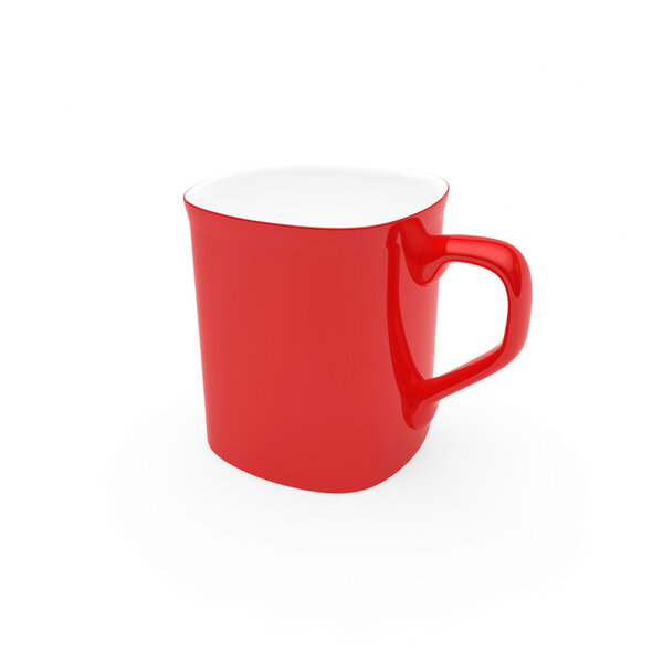 Red cup isolated on a white background