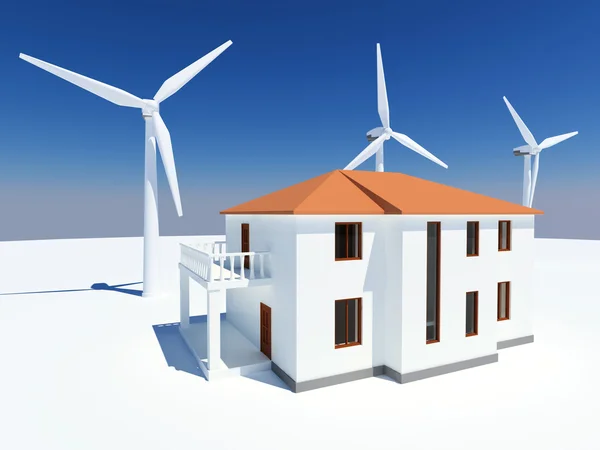 Energia alternativa House — Fotografia de Stock