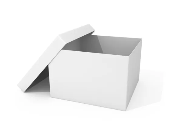 Caixa de papelão aberta vazia — Fotografia de Stock
