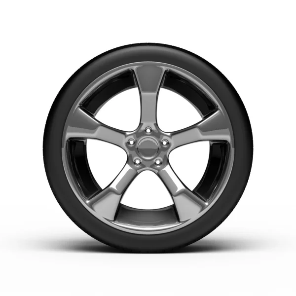 Chromed wheel with tires — Stock Photo, Image