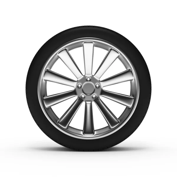 铝车轮与轮胎 — 图库照片