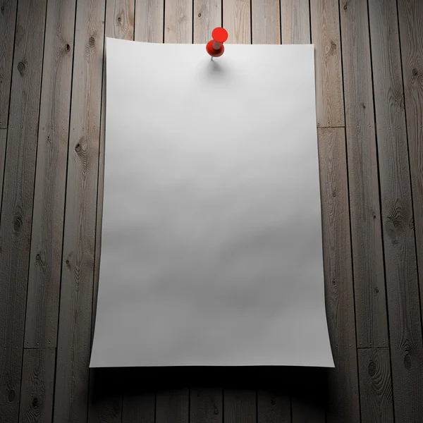 Blank paper on wood — Stock Photo, Image