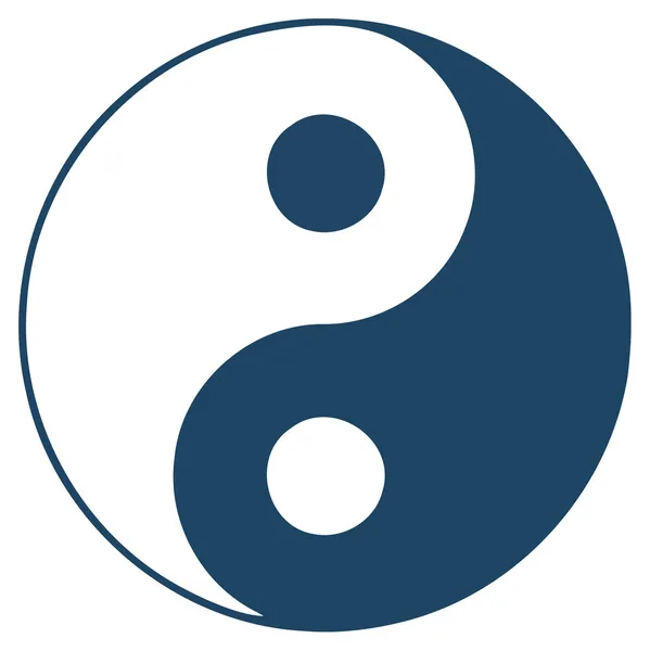 Γιν yan - σύμβολο της κινεζική φιλοσοφία — Διανυσματικό Αρχείο