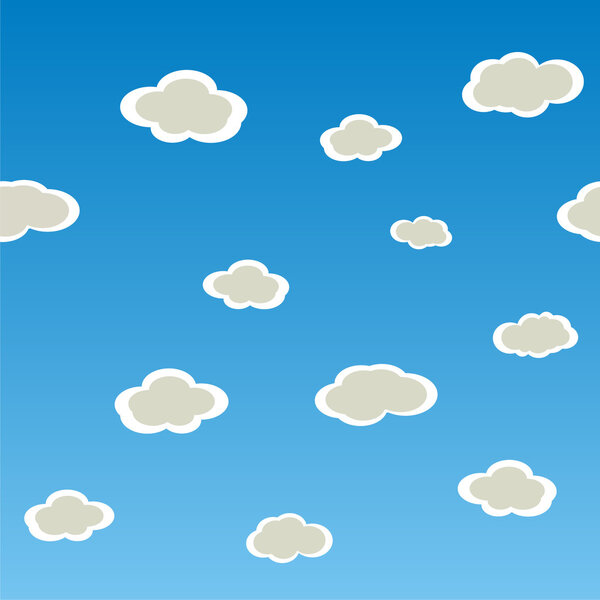 Seamless vector texture with clouds