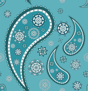 Retro seamless paisley vector pattern clipart