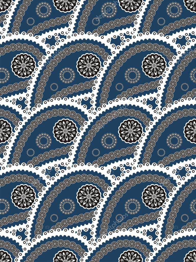 Retro seamless paisley indian pattern