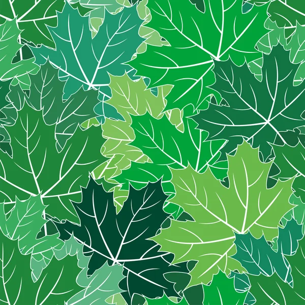 春のカエデの葉のシームレスなテクスチャ — ストックベクタ