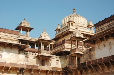 Court of the Raj Mahal palace at Orcha ,India,Madhya Pradesh clipart