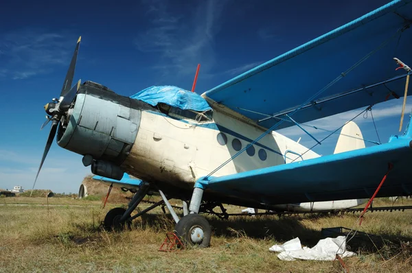 Stock image Old russian biplane An-2