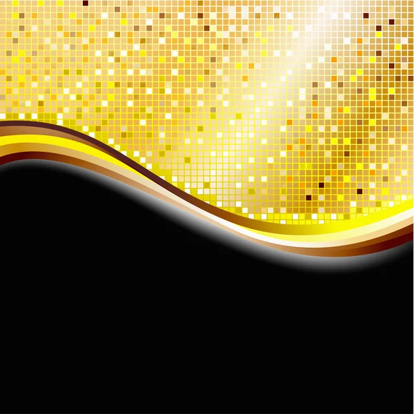 ゴールデン ピクセル背景 — ストックベクタ